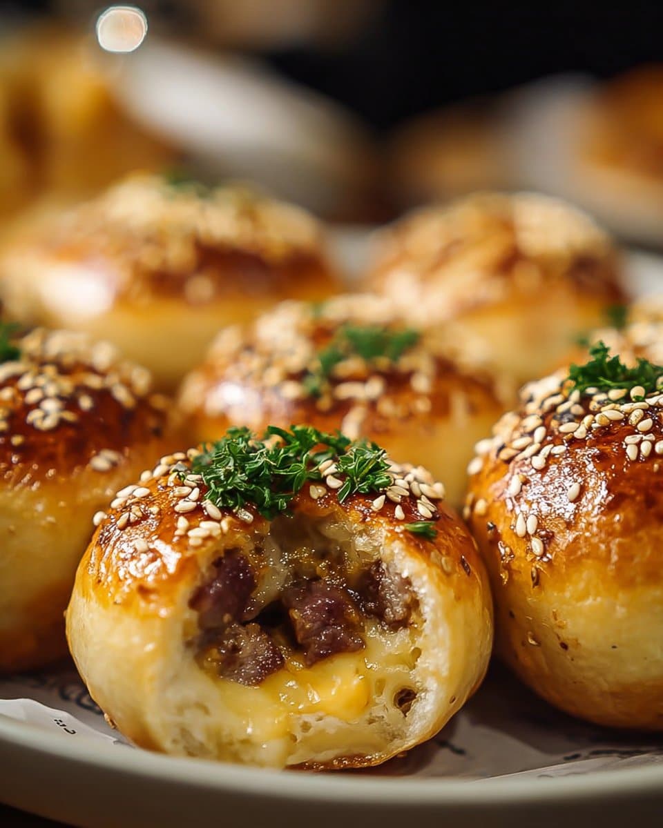 Garlic Parmesan Cheeseburger Bombs Recipe