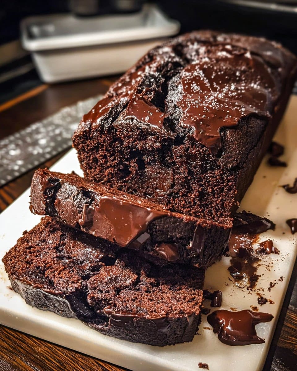 Hot Fudge Brownie Bread