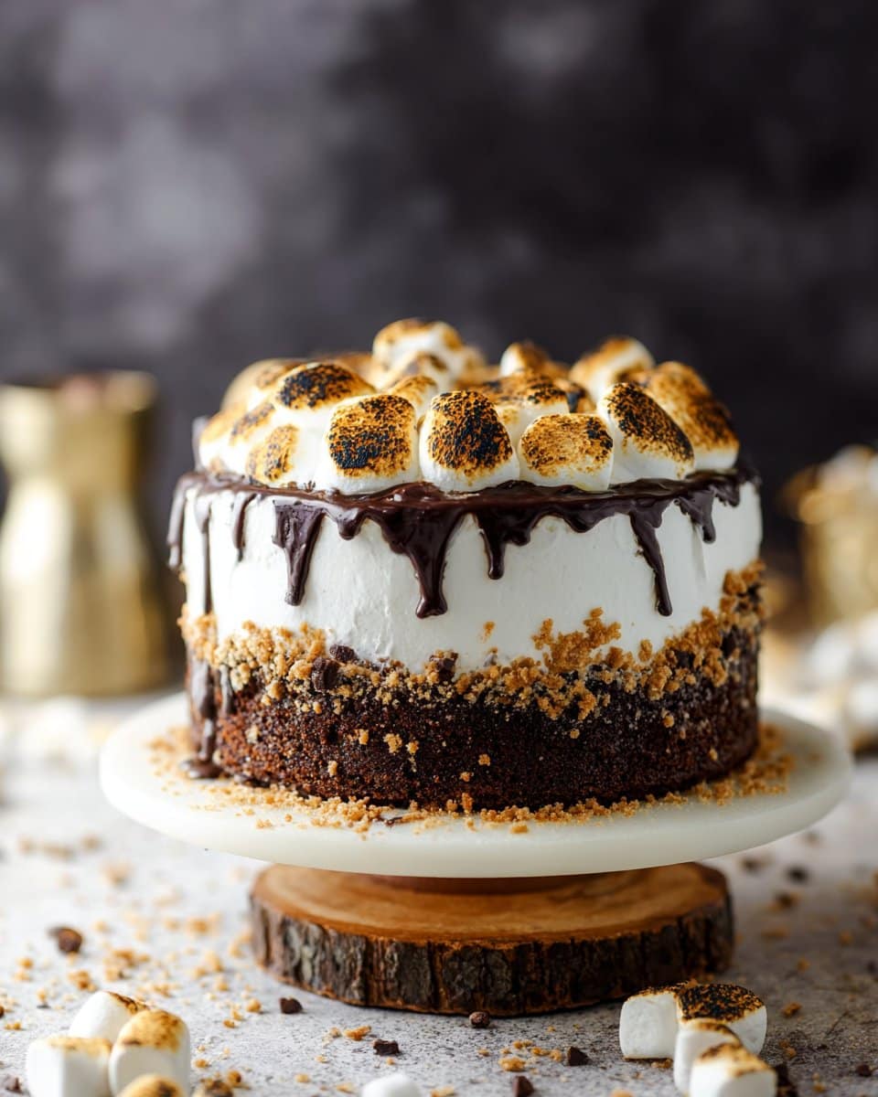Smores Chocolate Cake