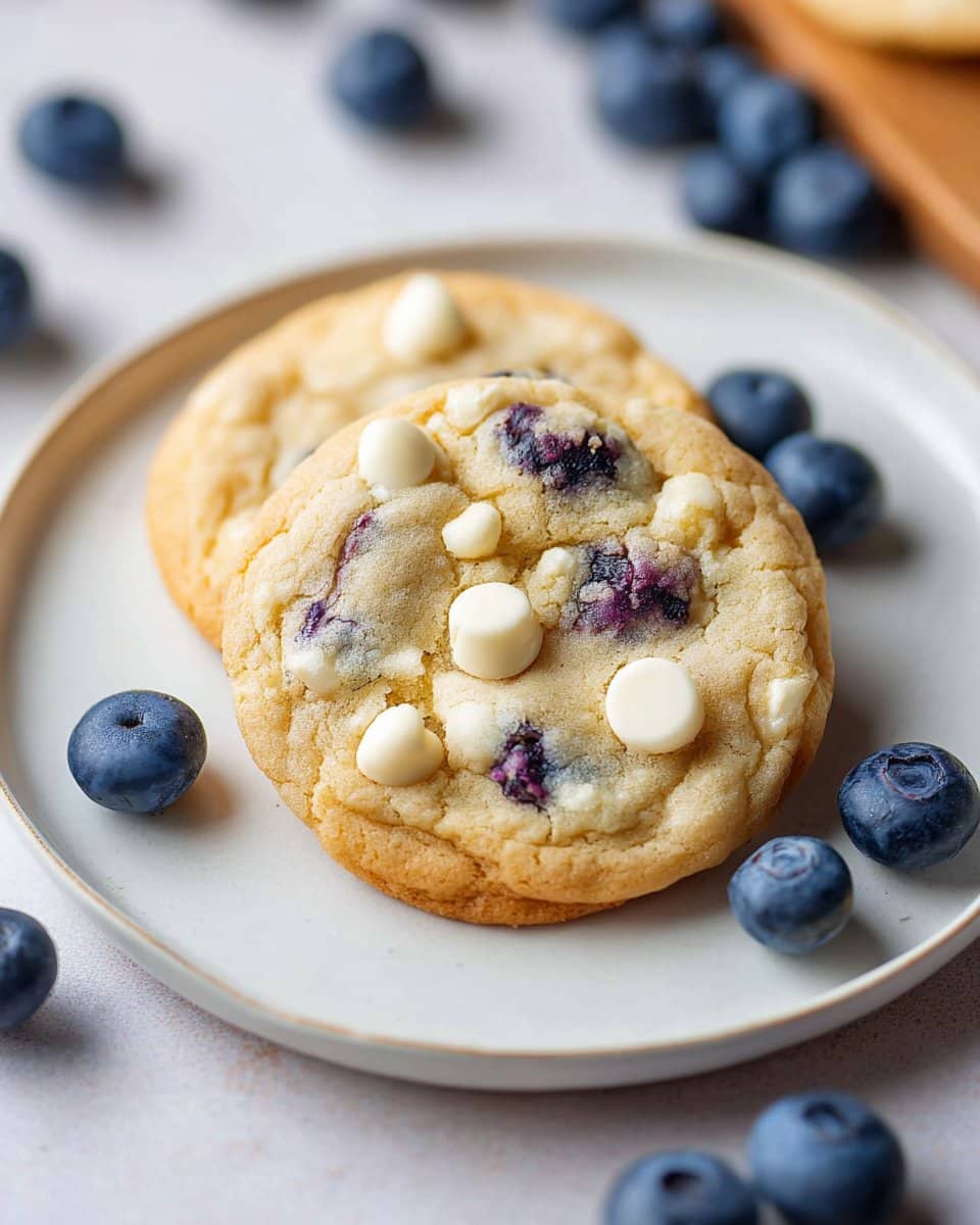Blueberry White Chocolate Chip Cookies - Alrightwithme