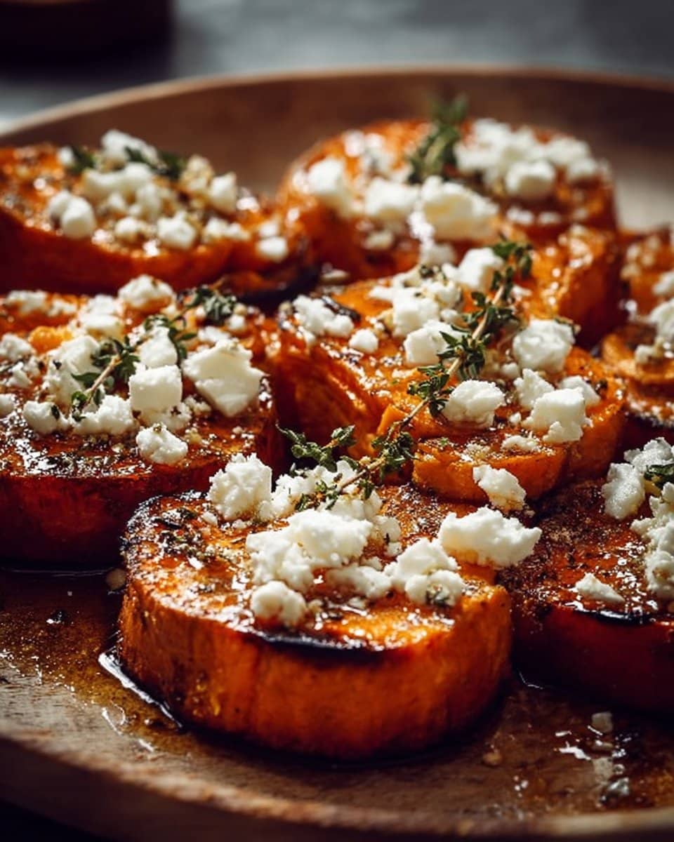 Honey Feta Sweet Potato Rounds