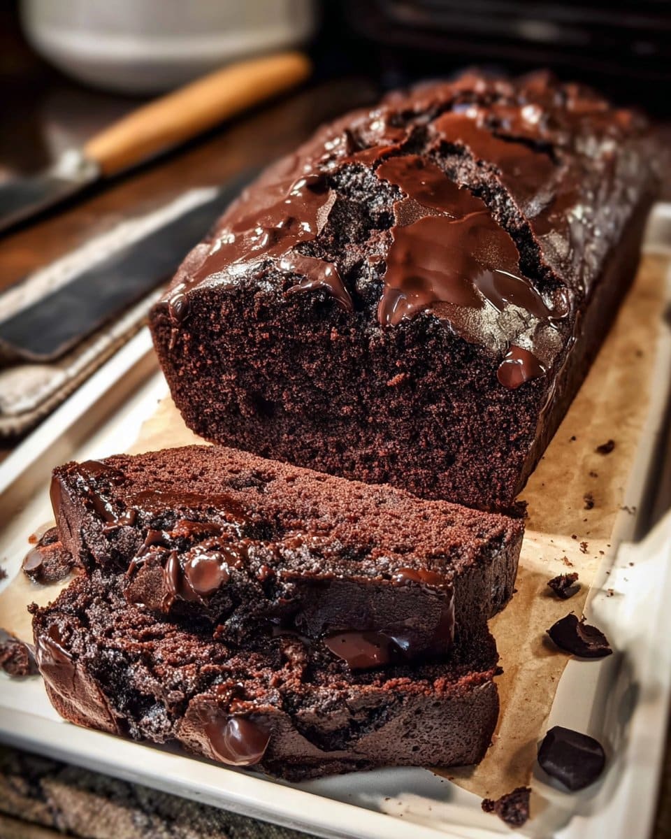 Hot Fudge Brownie Bread