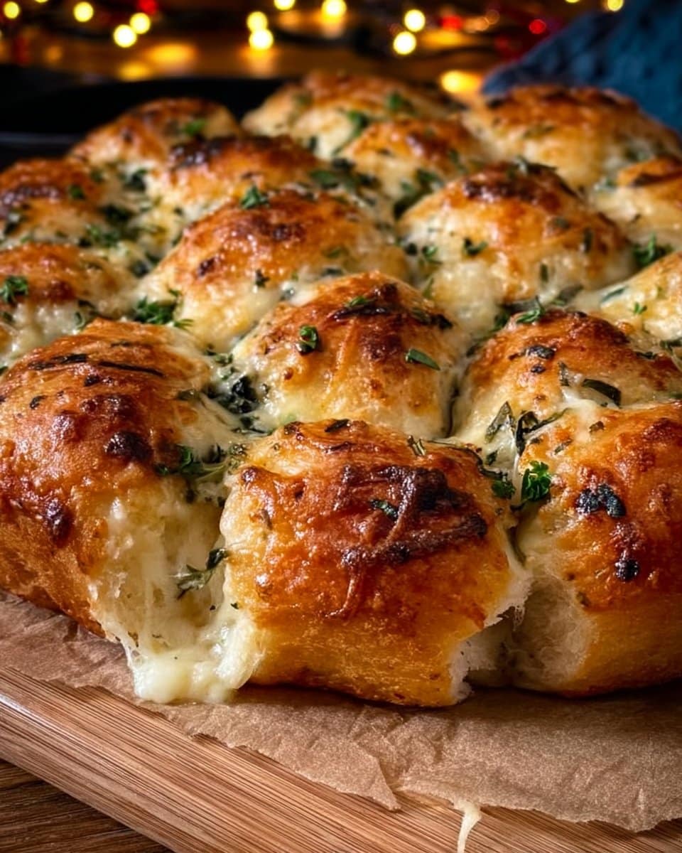 Cheesy Christmas Tree Bread