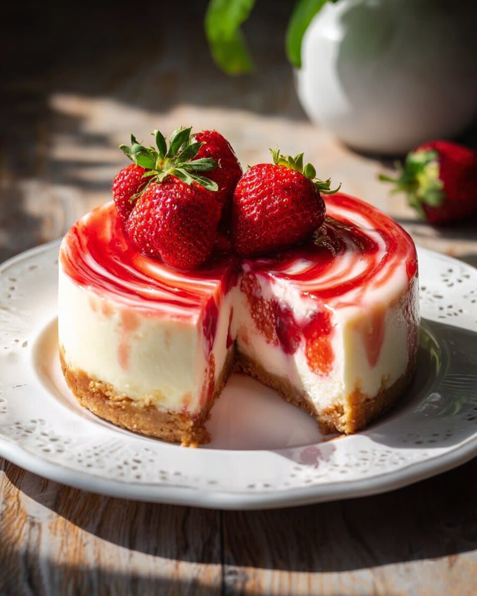Strawberry Swirl Cheesecake Recipe