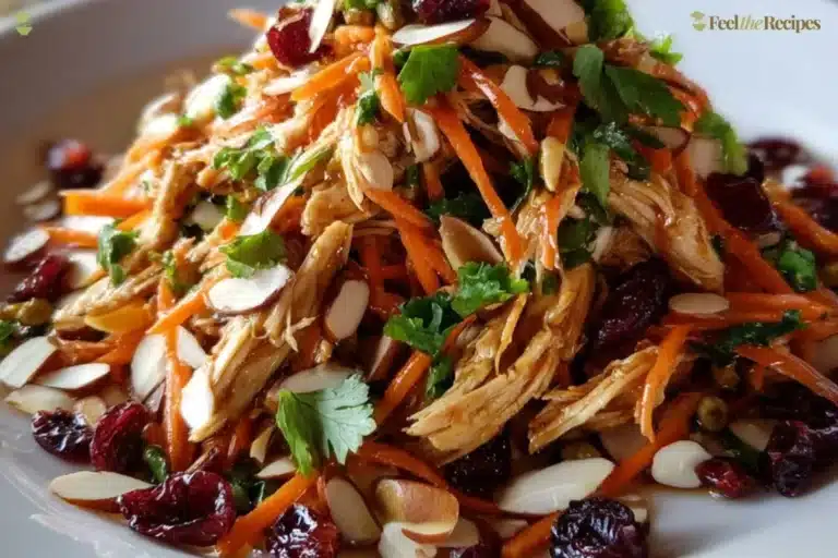 Asian Chicken Cranberry Salad with fresh greens and vibrant toppings
