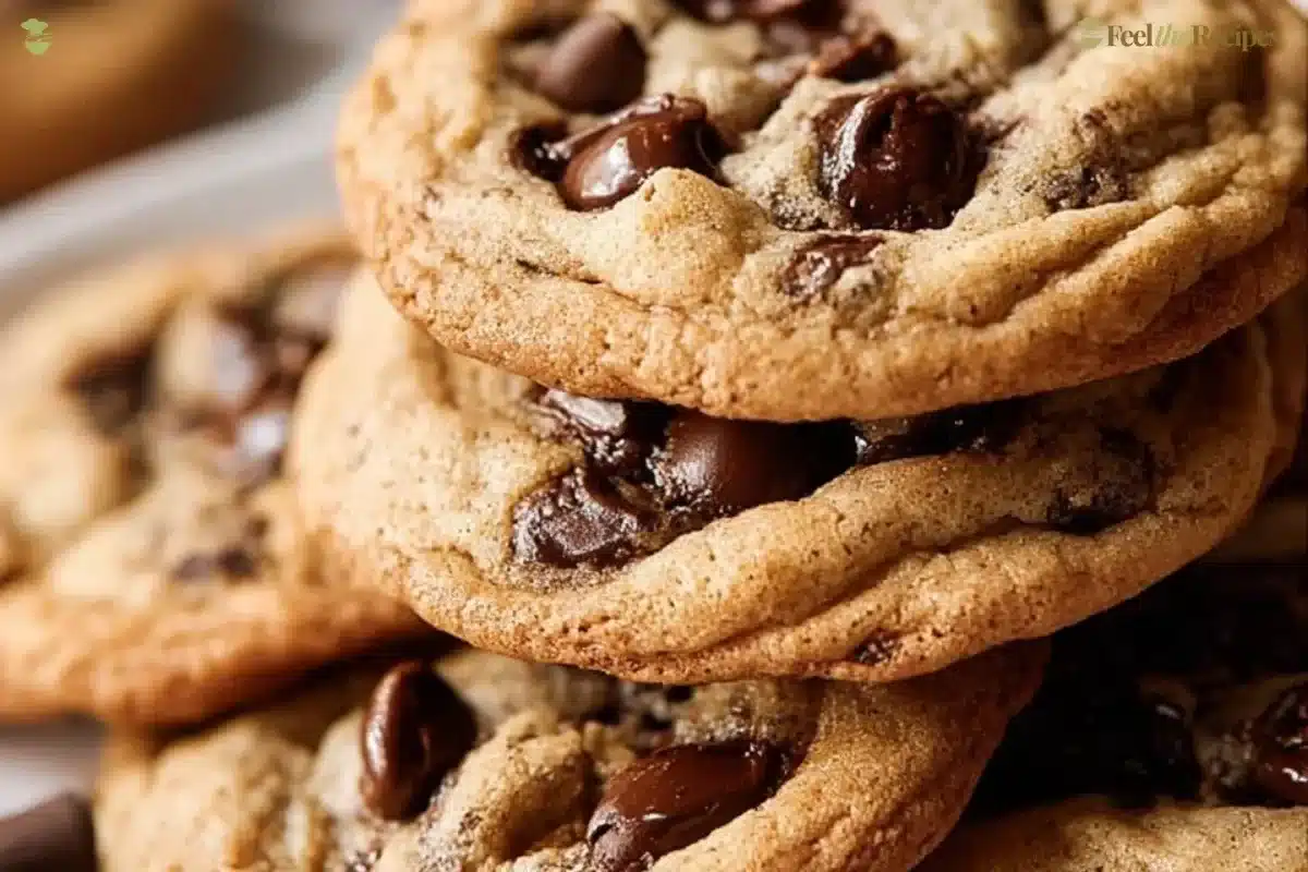 Bakery Style Chocolate Chip Cookies on a cooling rack