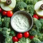 Nightmare Before Christmas themed veggie tray with wreath design for festive occasions