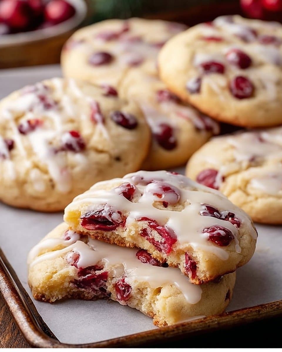Chewy Christmas Cranberry Orange Cookies