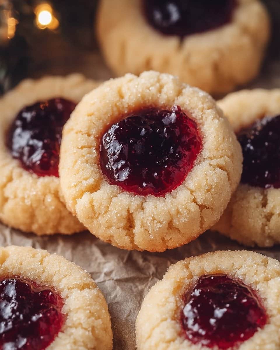 Soft Christmas Thumbprint Cookies