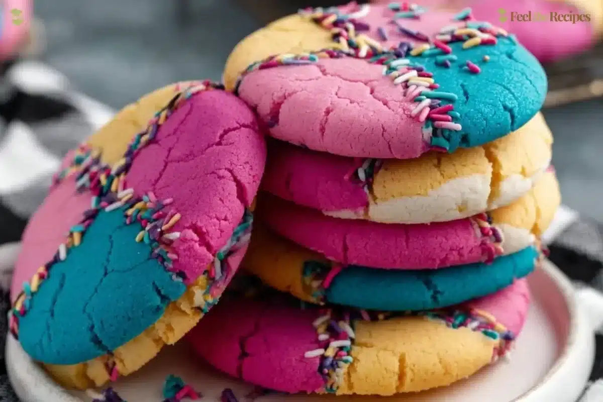 Sally's Nightmare Before Christmas cookies decorated in festive colors