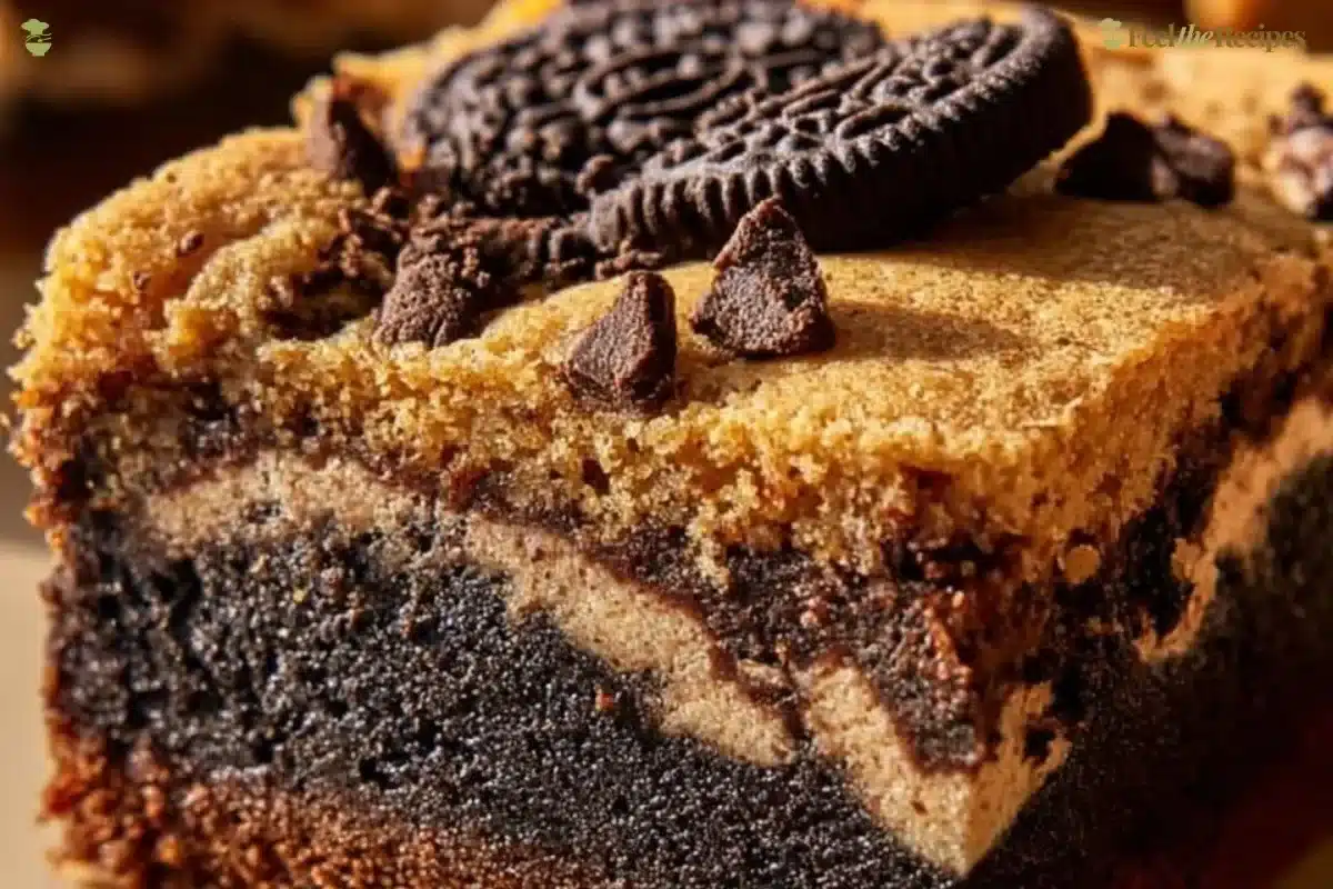 Deliciously layered slutty brownies with cookie dough, brownie mix, and Oreos