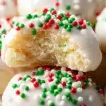 Plate of traditional Italian Christmas cookies decorated with festive icing.