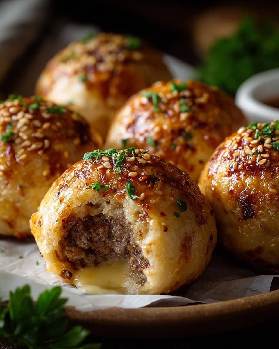 Garlic Parmesan Cheeseburger Bombs Recipe