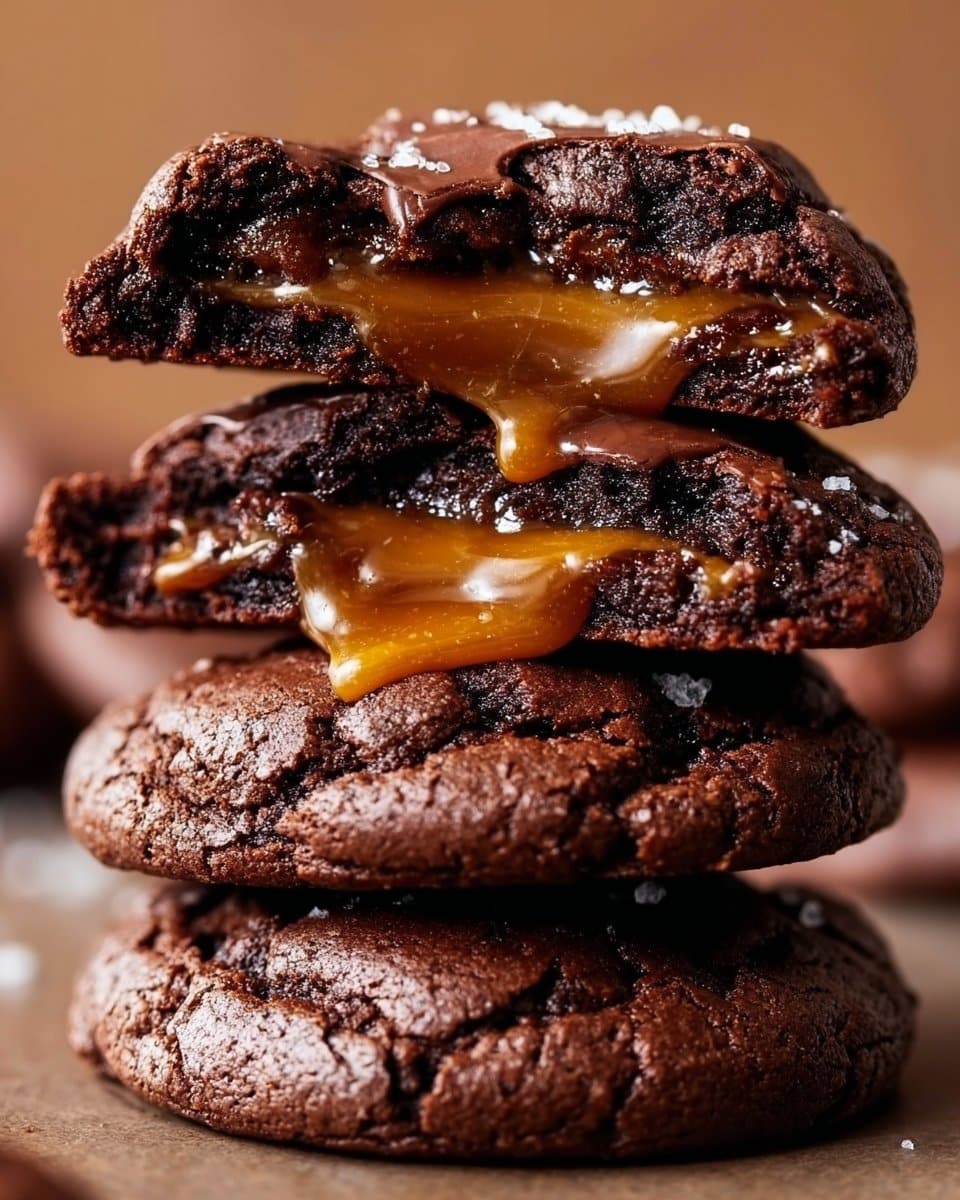 Salted Caramel Chocolate Cookies
