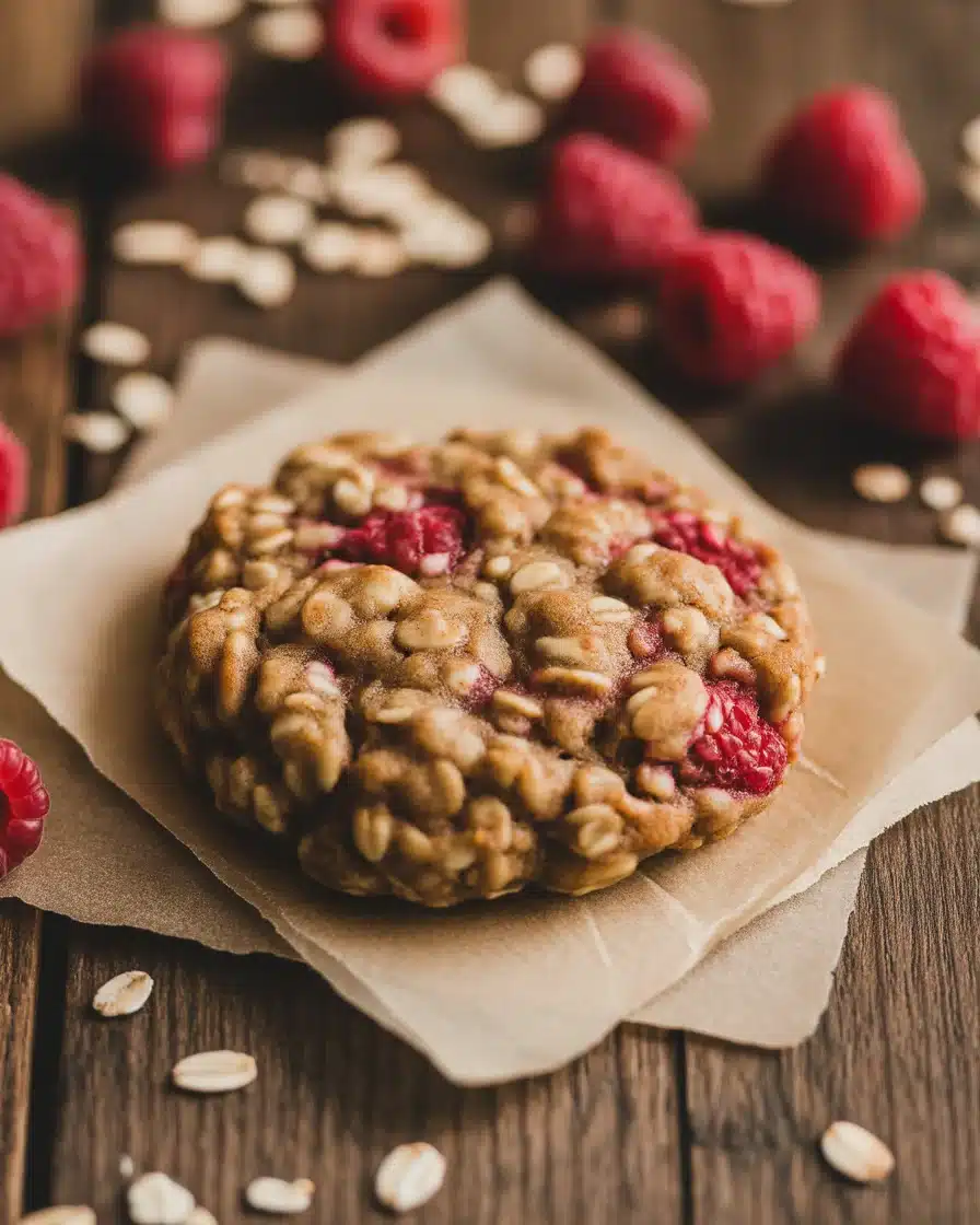 Chewy Raspberry Oatmeal Cookies