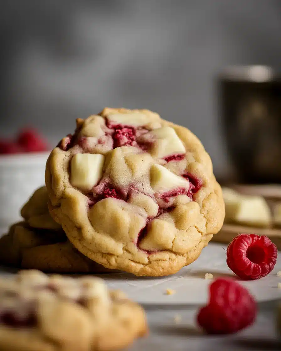 raspberry white chocolate cookies