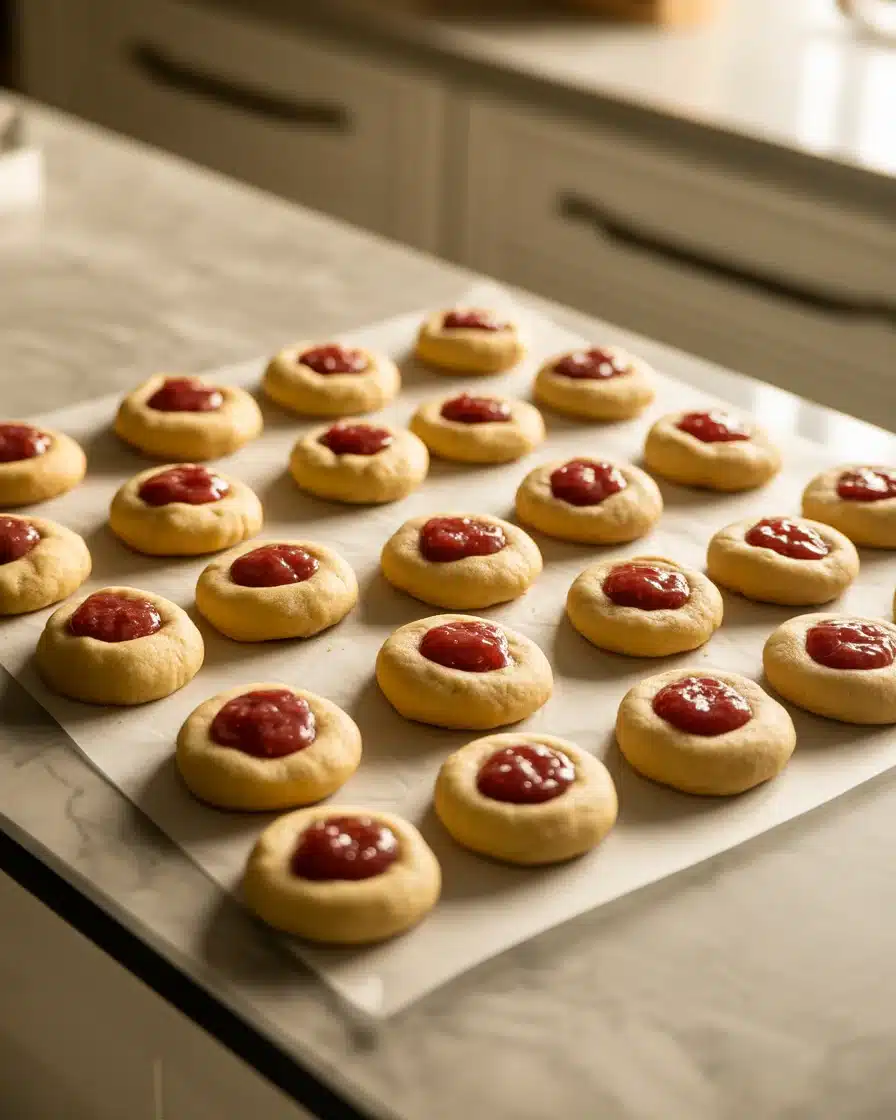 Classic Raspberry Thumbprint Cookies (Melt-In-Your-Mouth)