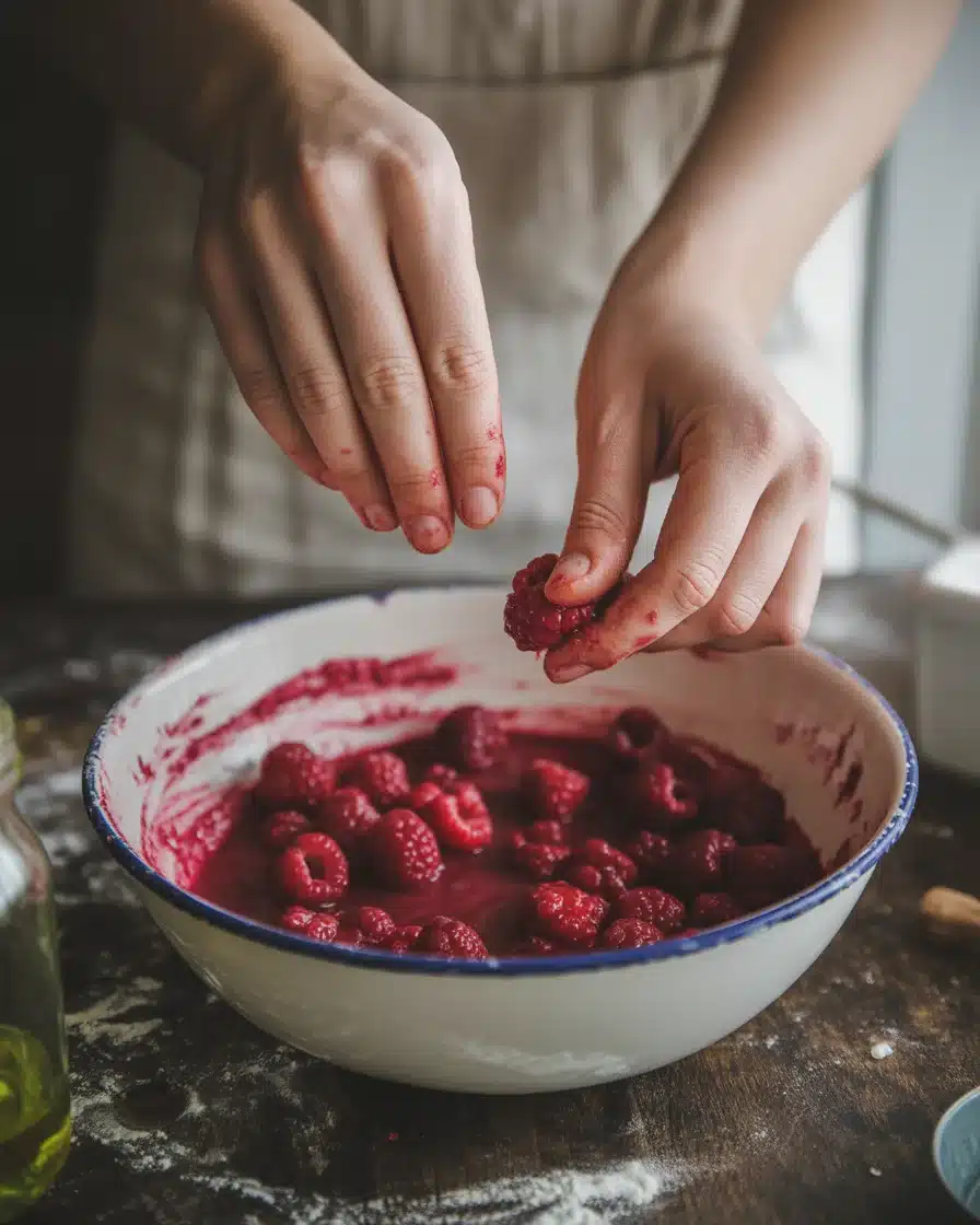 how to bake with raspberries