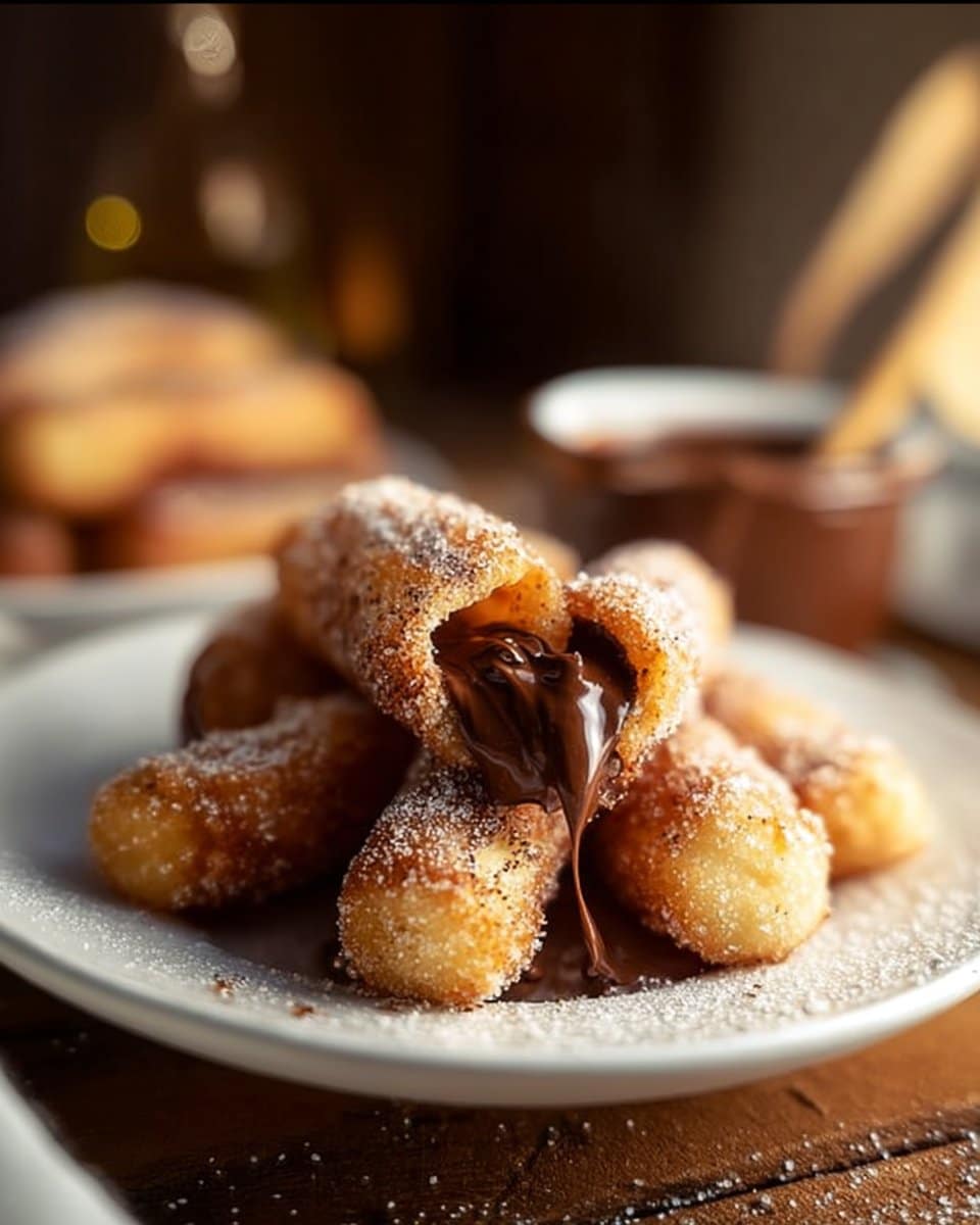 Crispy Churro Bites with Nutella