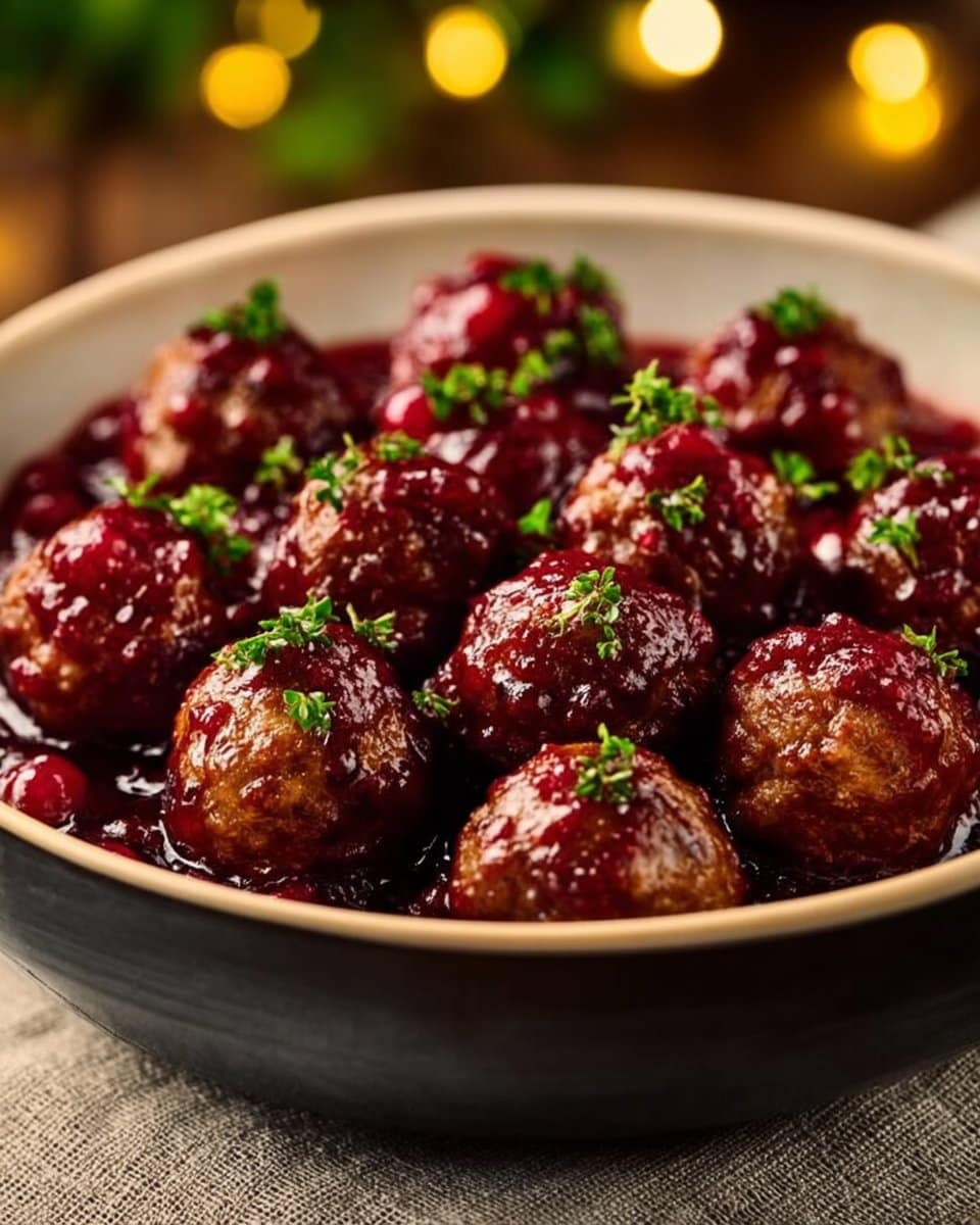 Christmas Cranberry Meatballs