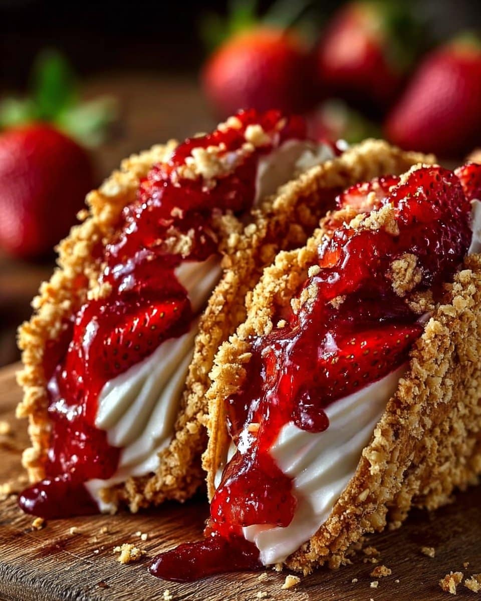 Strawberry Crunch Cheesecake Tacos
