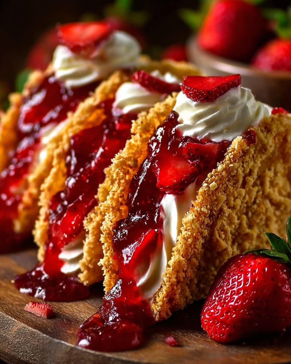 Strawberry Crunch Cheesecake Tacos