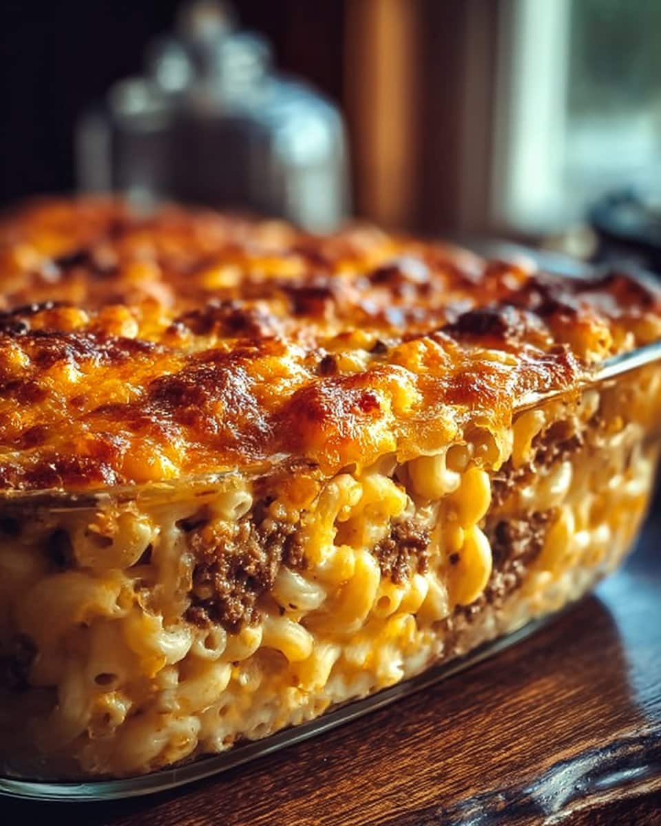 Mac and Cheese Meatloaf Casserole
