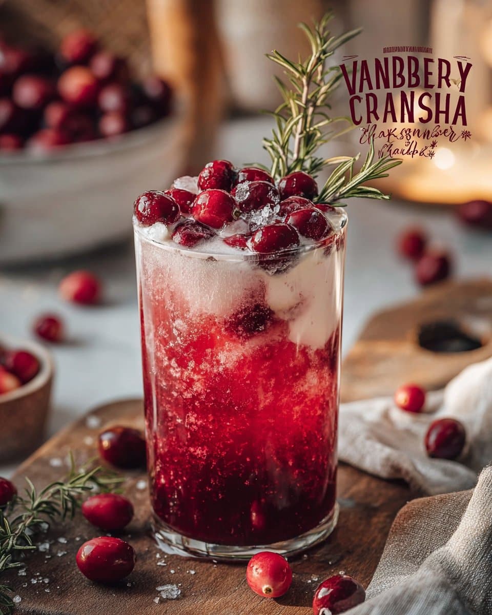 Vanilla Cranberry Crush Mocktail