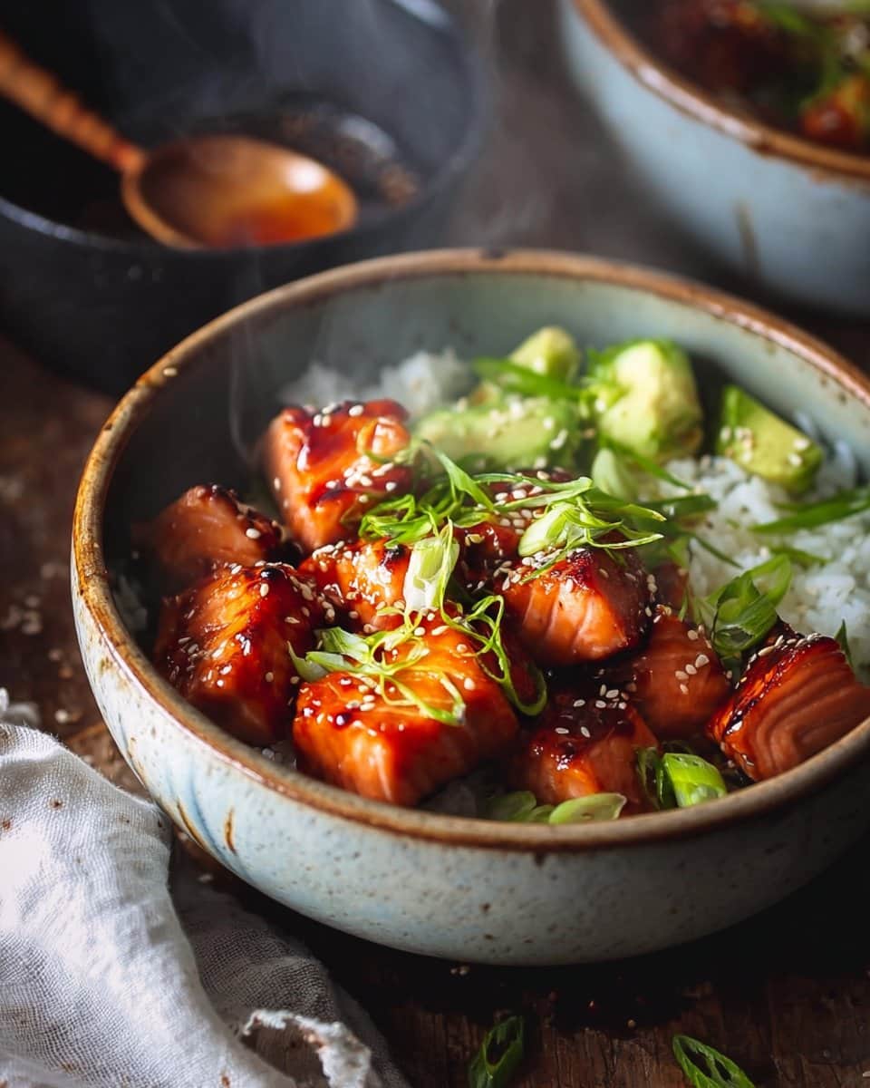 Honey Sriracha Salmon Bowls: A Sweet and Spicy Delight