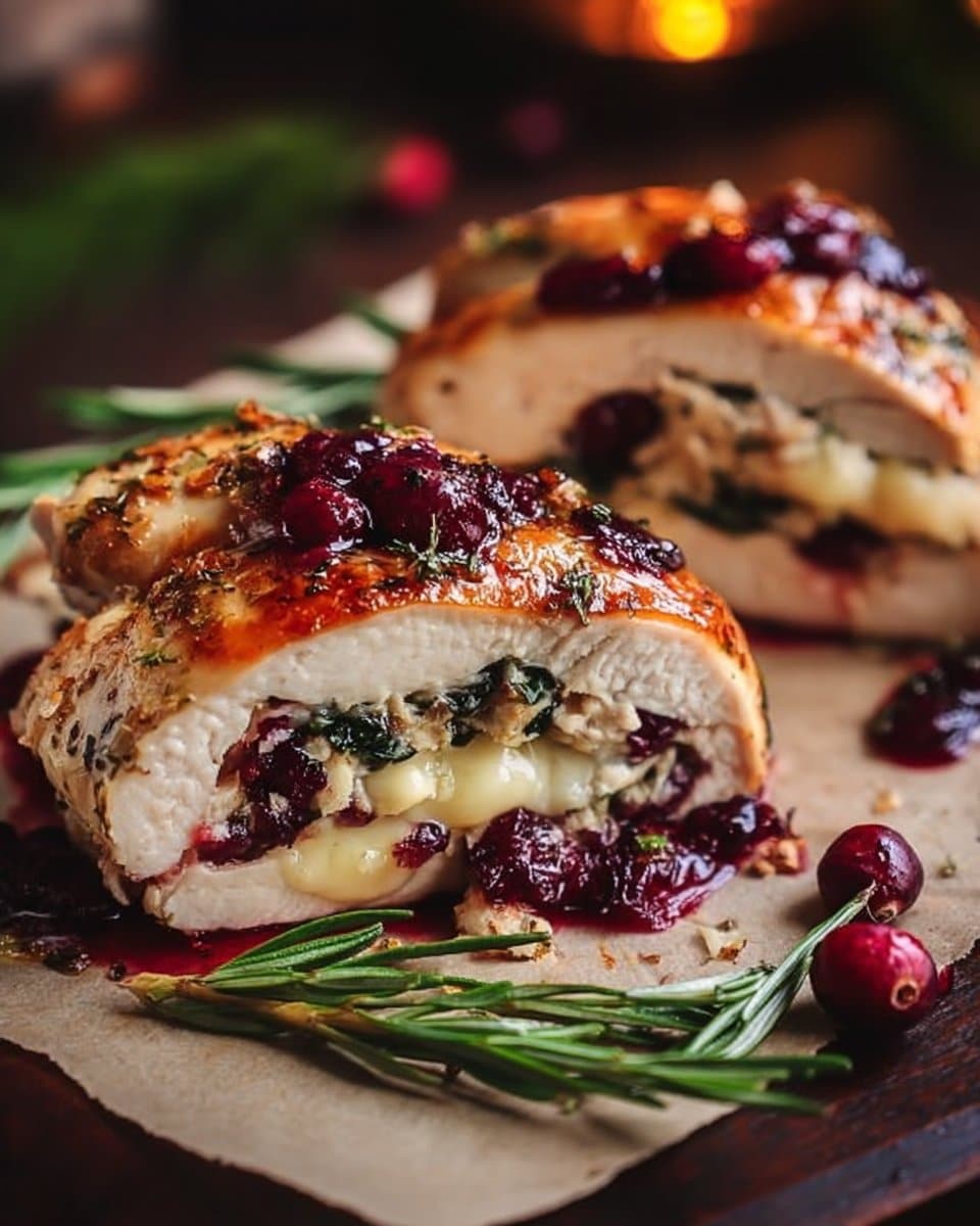 Impressive Cranberry Brie Stuffed Chicken