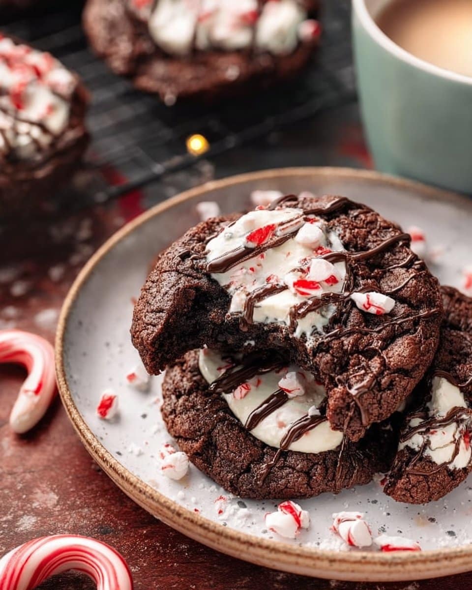 Peppermint Hot Chocolate Cookies