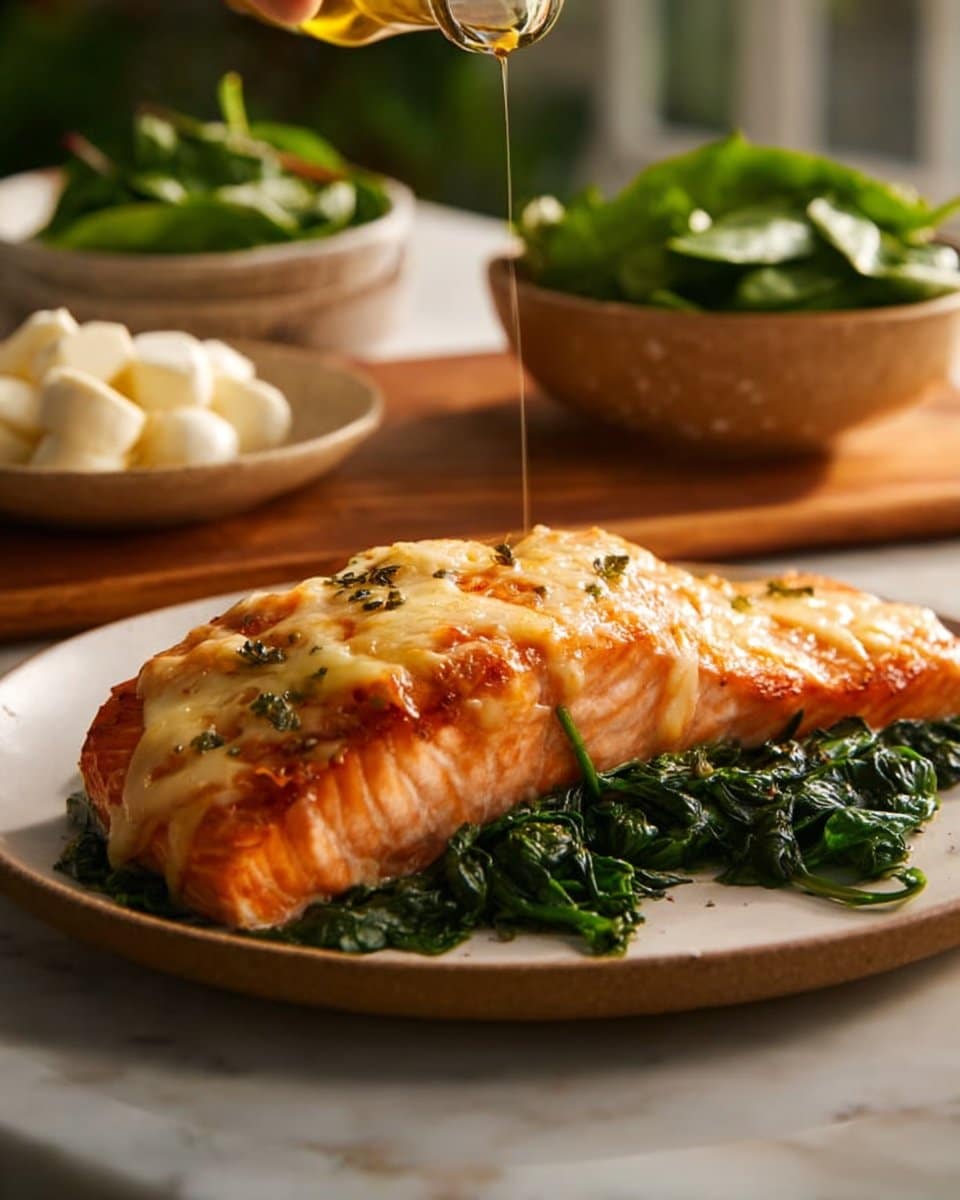 Irresistible Baked Salmon with Spinach and Mozzarella Bliss