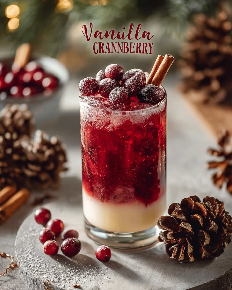 Vanilla Cranberry Crush Mocktail