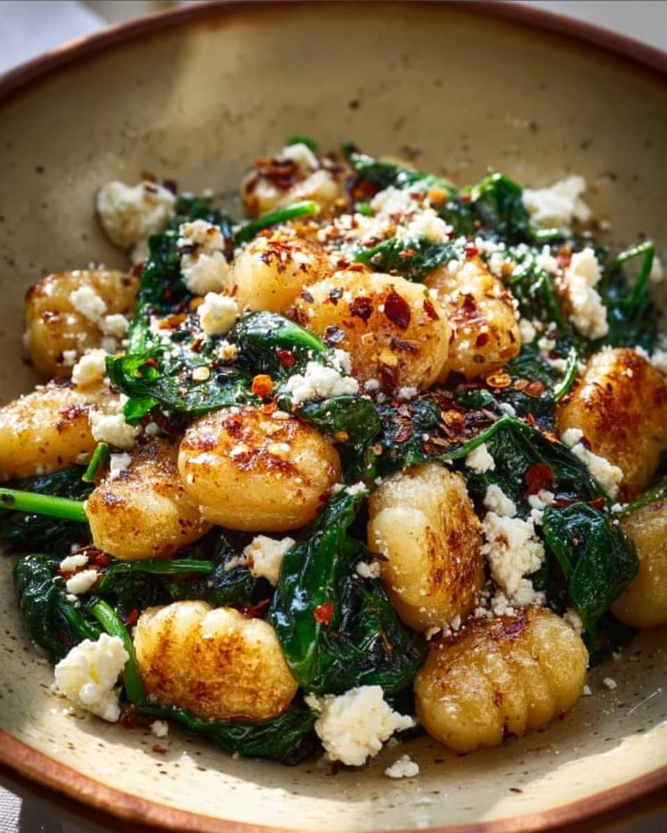 Creamy Gnocchi with Spinach and Feta
