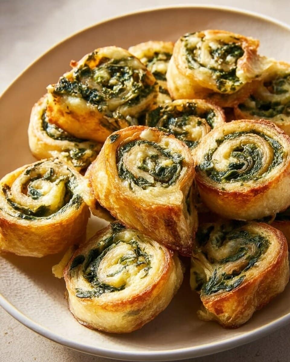 Spinach Dip in Bite-Sized Pinwheels