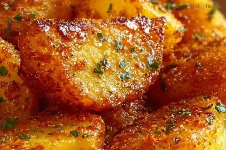 Crispy Parmesan Potatoes served as a delicious side dish