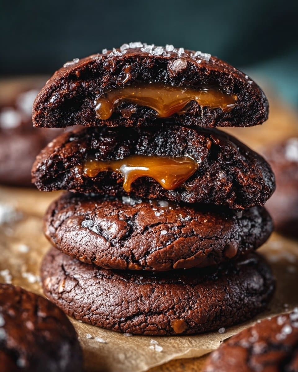 Salted Caramel Chocolate Cookies