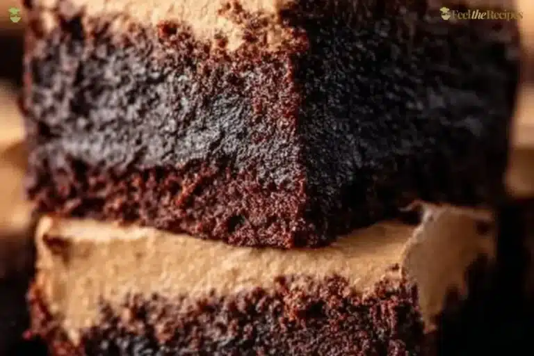 Delicious frosted coffee brownies with a rich chocolate and coffee flavor.