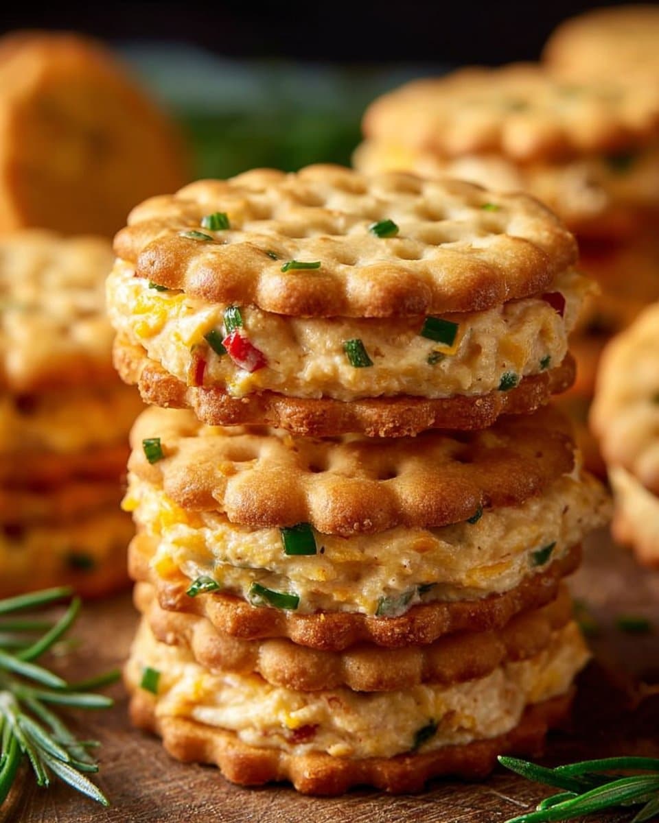 Creamy Cheddar Herb Ritz Cracker Sandwiches