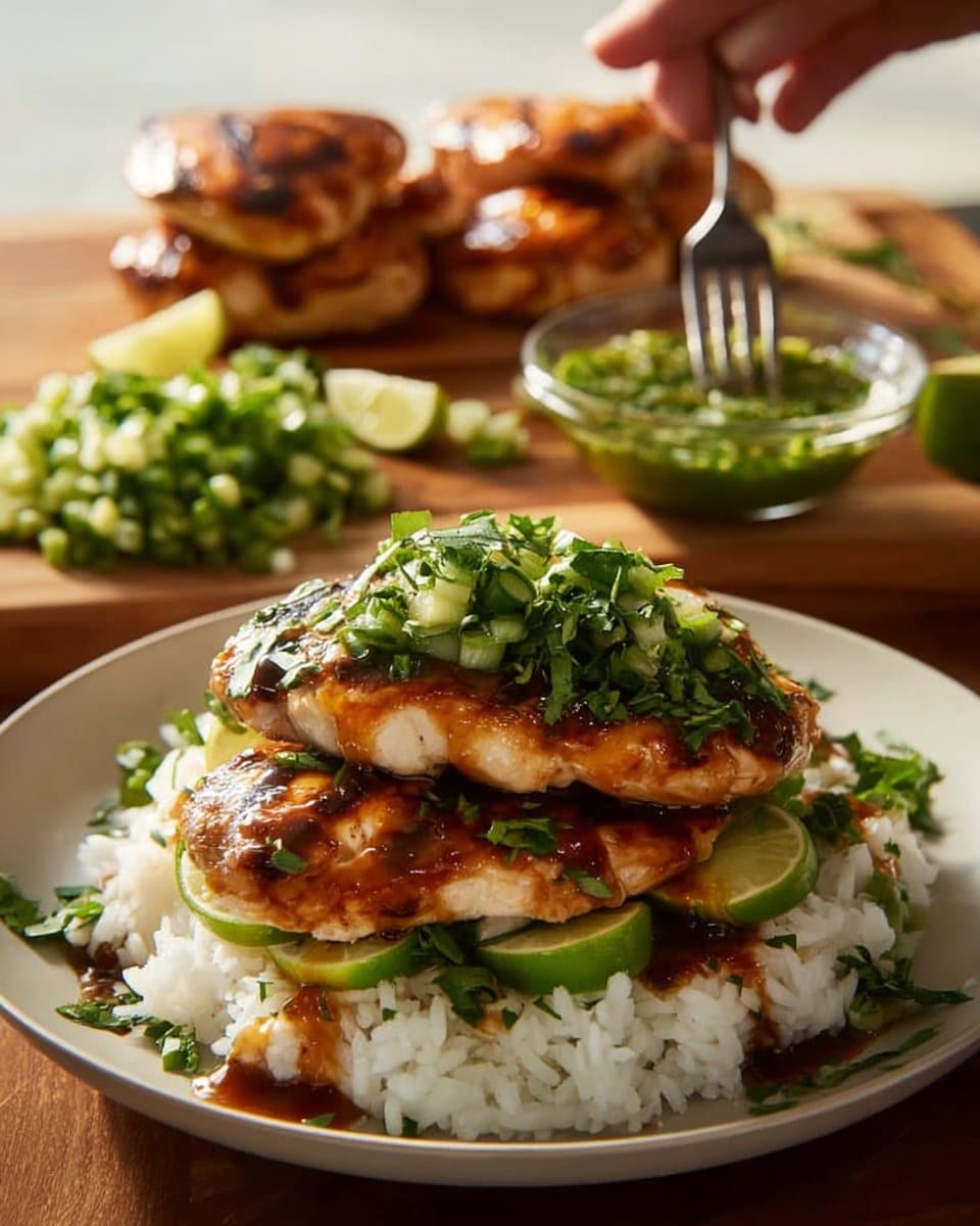 Tangy Honey Lime Chicken & Avocado Rice Stack That Delights