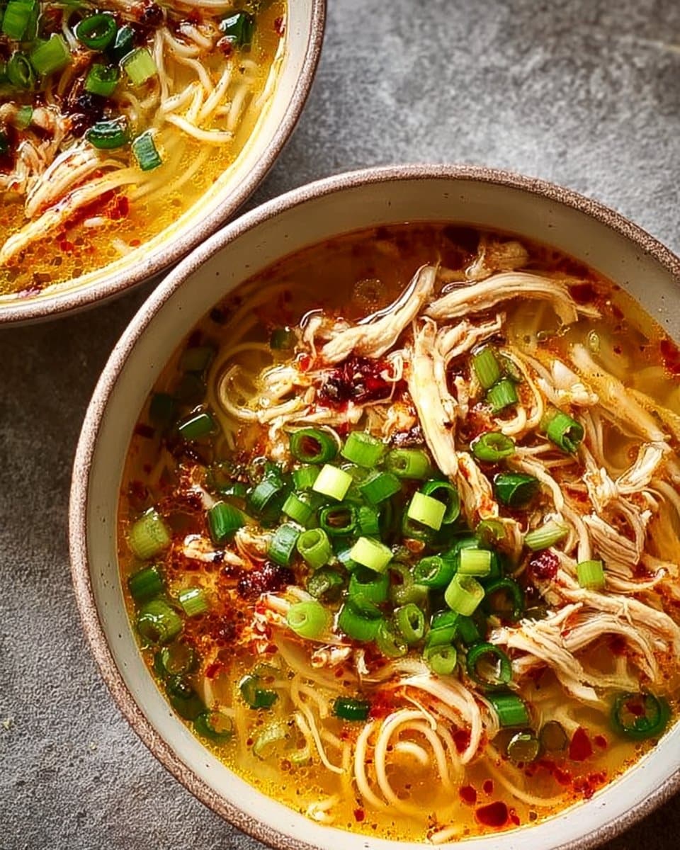 Classic Ginger Garlic Chicken Noodle Soup