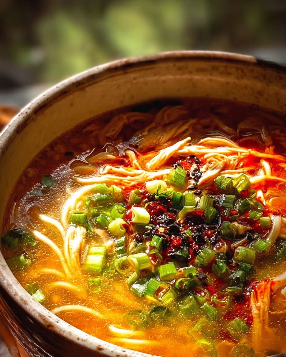 Classic Ginger Garlic Chicken Noodle Soup
