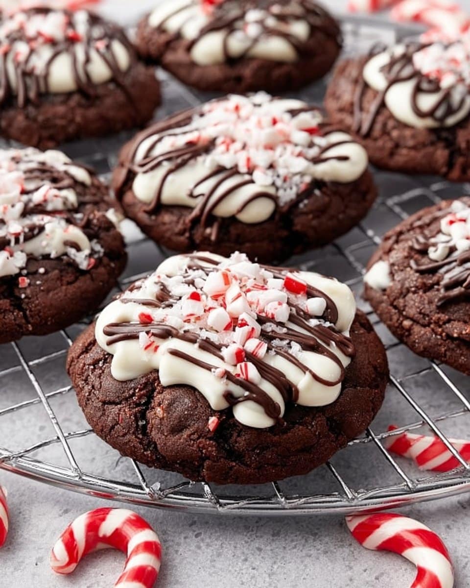 Peppermint Hot Chocolate Cookies