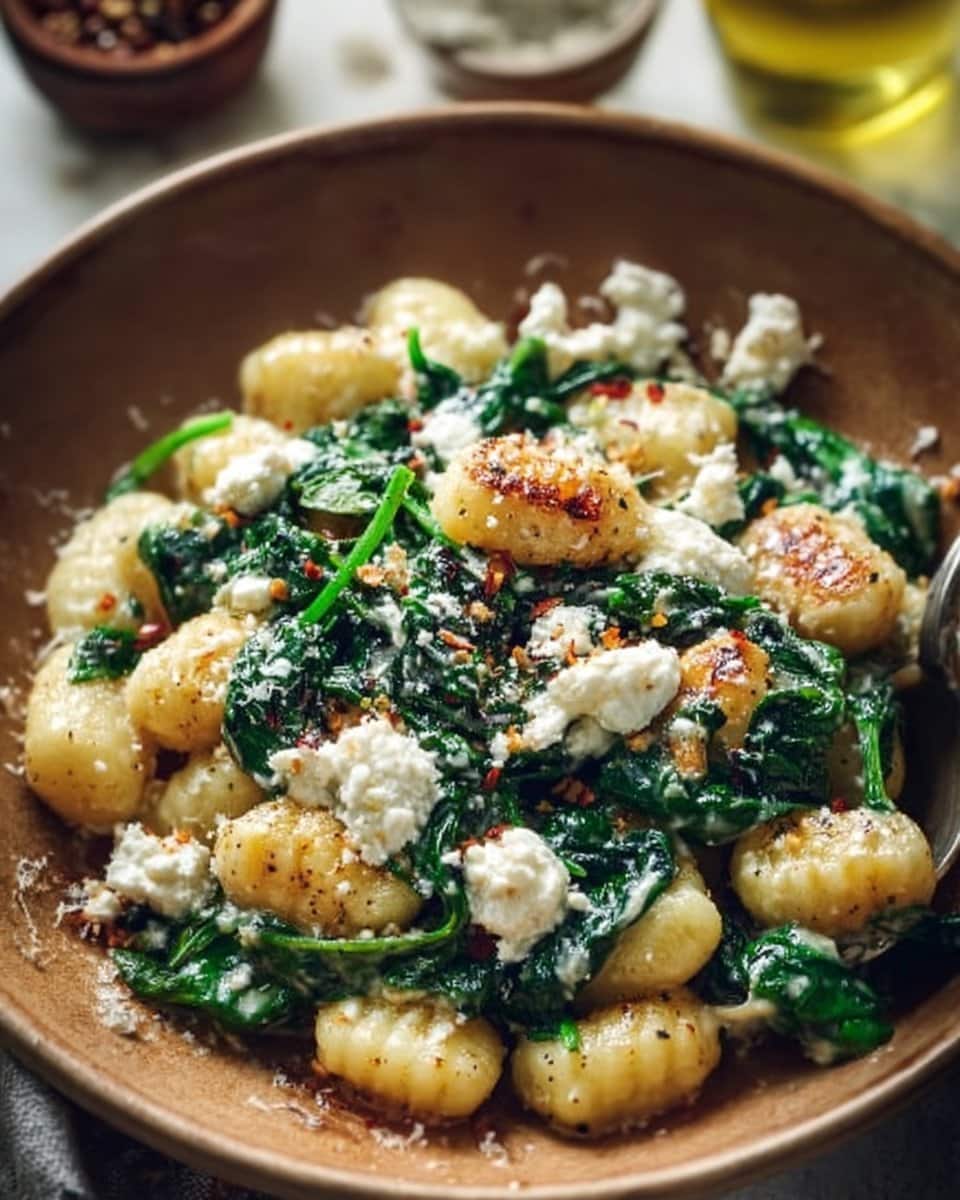 Creamy Gnocchi with Spinach and Feta