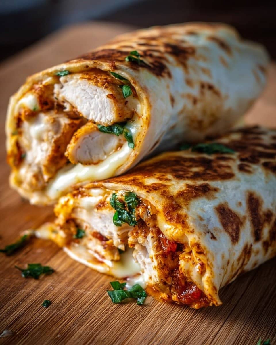 Air Fryer Chicken & Mozzarella Wraps
