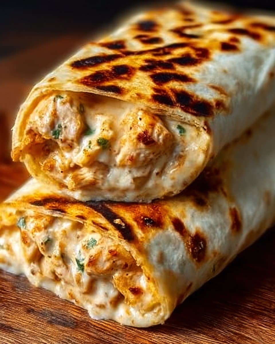 Cheesy Chicken Garlic Wraps