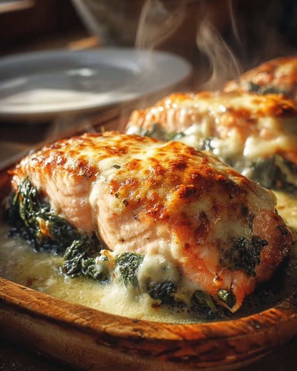 Irresistible Baked Salmon with Spinach and Mozzarella Bliss