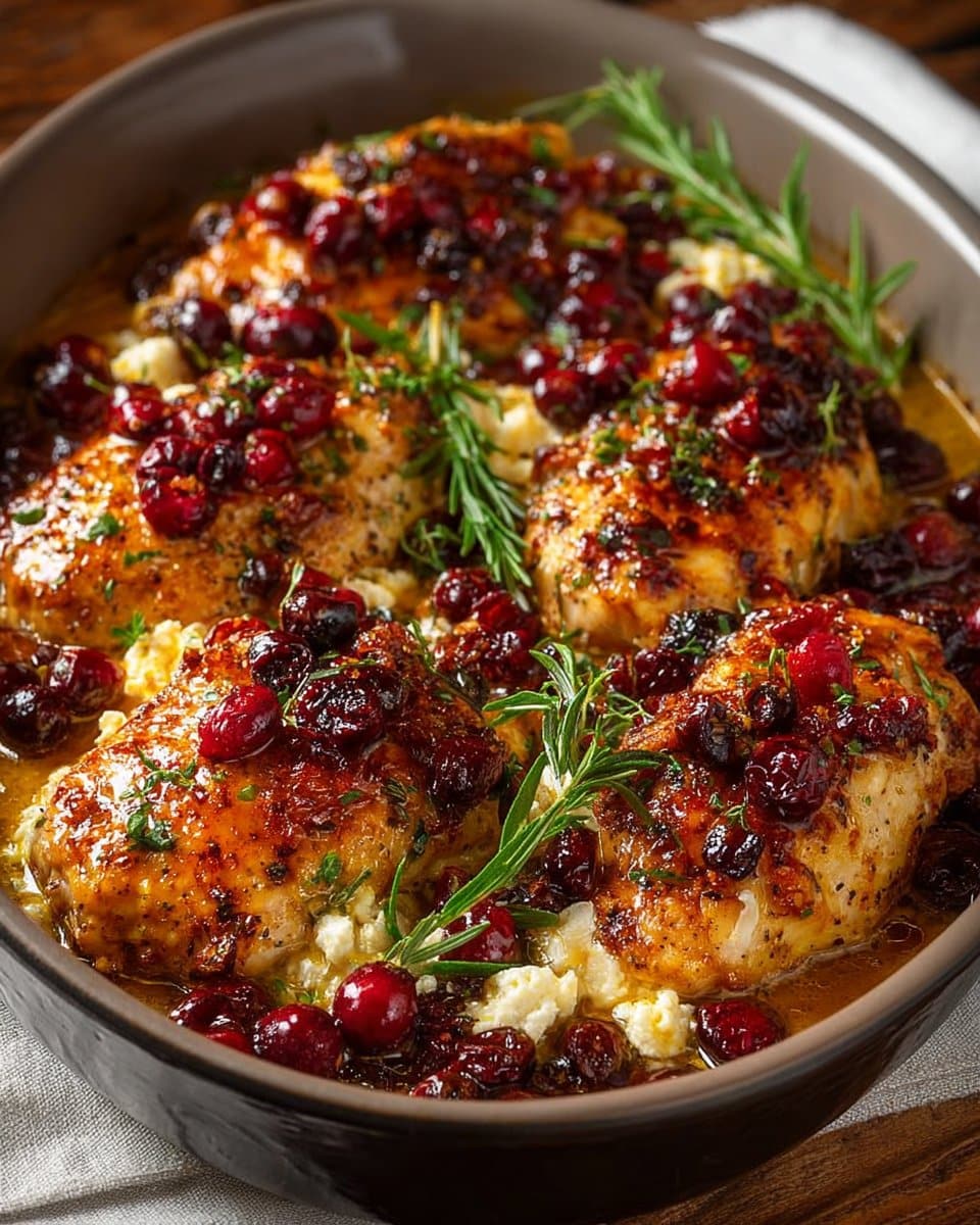 Honey Cranberry Chicken Bake with Ricotta Cheese – Easy, Flavor-Packed Dinner in 40 Minutes!