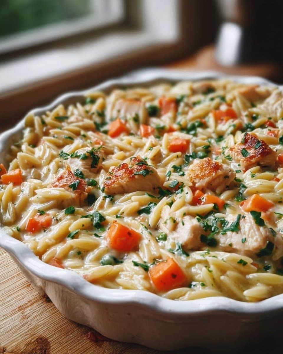 Creamy Chicken Pot Pie Orzo