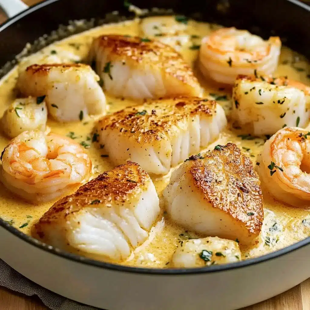 Creamy Garlic Butter Cod and Shrimp Skillet: 30-Minute Dinner